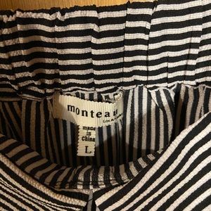 Striped shoulder dress